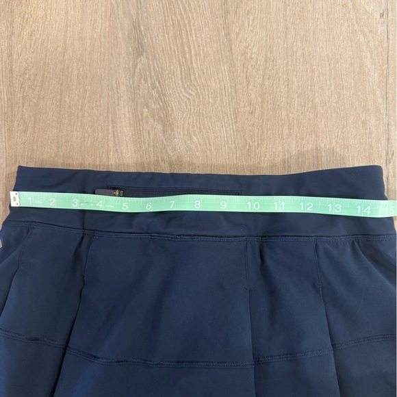 Lululemon Pace Rival Mid-Rise Tennis Skirt Pockets Navy Blue Size 6 - Picture 8 of 11